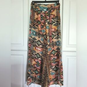 Truth NYC Multicolor Patterned Palazzo Pants, Size Medium, M